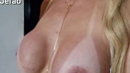 Oh man, I-I'm just loving this hot ride on that massive black cock with the horny blonde, creampie finish feels so intense...