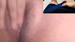 Me excitando com a novinha safada da minha ex batendo uma siririca gostosa que me fez gozar.