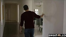 hey check out this big ass stepmom getting it on with her stepson in the bedroom she's all shy but rides him hard in cowgirl while he's blackmailing her or he'll tell dad