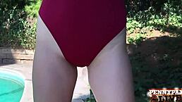 Can You Imagine Naughty Penny Pax Teasing With Her Double-Head Dildo In The Sunny Outdoors For Ultimate Pleasure?