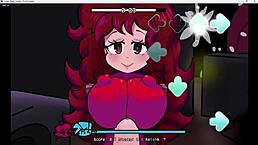 Teen with big tits in fnf sex mod game