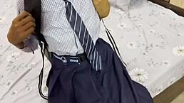 Desi virgin school girl gets hardcore anal and pussy fuck in different positions with home hindi audio!