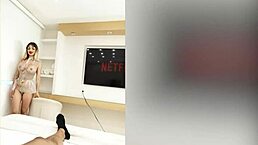 How does this Chilean with giant ass and tits fuck her best friend's husband in Cancun with creampie and domination?