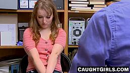 cleo clementine is a naughty new lady for stealing but she came through in the end making the officer feel good with blowjob and cowgirl riding