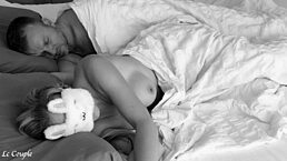 Husband wakes up blindfolded wife with fingering to orgasm then cums on her face 😏