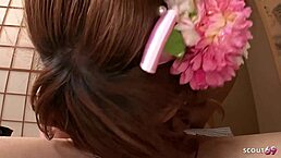 Uncensored jav with japanese girl getting anal and pussy creampie in mmf 3some