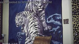 Behind the scenes glasses cam big breast brunette babe feels the Italian pound machine in her first porn video