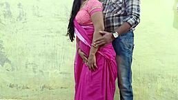 Pink saree bhabhi looks amazing, won't you tear her big tits pussy on Australian ranch today?