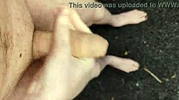 he risks masturbating outdoors in broad daylight from a pov angle