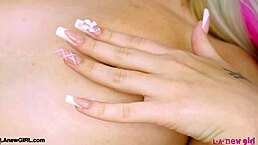 flawless blonde beauty reveals her sexy body