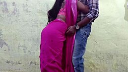 Pink saree bhabhi looks amazing, won't you tear her big tits pussy on Australian ranch today?
