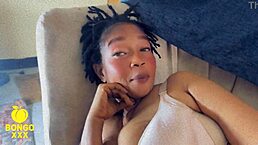 Horny Ebony Stepmother Teases With Big Ass?