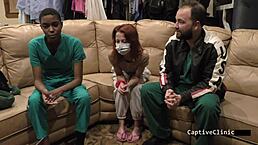 What are you doing with those handcuffs and gloves in this latex fetish scene, Jewel?