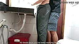 Maid Caught In Bathroom! Blackmailed For Creampie And Gaping Doggystyle Action