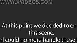 Super cute Brazilian hints at struggling with first double penetration from big black cocks in anal action