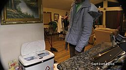 What are you doing with those handcuffs and gloves in this latex fetish scene, Jewel?