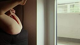 Showing neighbors closeup masturbation routine