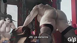 Jill, ready for lesbian anal crossdressing with Dimitresku in RE8?