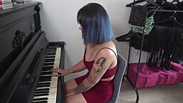 Submissive Girl Gets a Free Piano Lesson with Sloppy Blowjob and Wet Riding Action!