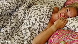 Wife gazes deeply into husband's eyes during intense pussy licking and hard fucking until creampie orgasm hits