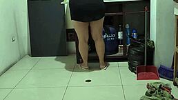 Recording Friend's Mom Cleaning Then Fucking Her Big Ass Doggystyle