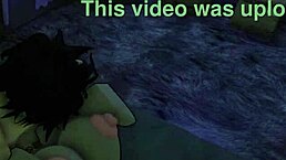 In this wild Roblox session, a busty slut rides a monster cock hard until he cums inside her missionary style.