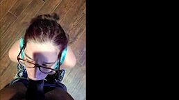 White slut wife doing what she loves best sucking big black cock BBC