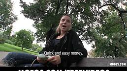 Hey, check out this natural blonde Czech girl getting picked up for public sex with blowjob and doggystyle in POV.