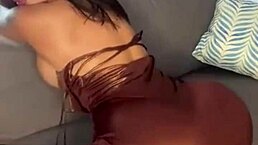 young sexy girlfriend films solo masturbation with dildo for her boyfriend as amateur softcore wife