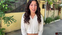 GIRL ASKS to CUM ON FACE for Public Cumwalk After Outdoor Blowjob and Cumshot!