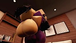 In a casual setup, the Roblox Raven Team Leader interacts with her neighbor in a simple scene.