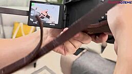 Busty milf in dress and pantyhose gets creampied