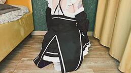 I Feel So Aroused Watching Rem in Maid Cosplay Take Long Toys Deep in Her Tight Anal with Squirting Orgasms