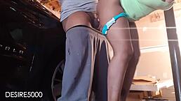 Why bend me over the car for husband and wife sex with rough doggystyle and outdoor action?