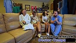 Dr Tampa Conducts Aria Nicole's Yearly Physical with Shaved Pussy and Small Tits Examined