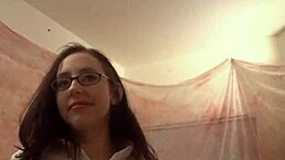 Audrey Alder is super shy but wow, she gives an amazing blowjob with those natural tits out!