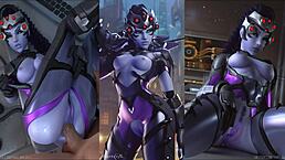 widowmaker compilation with big ass and tits bouncing on monster cock action.
