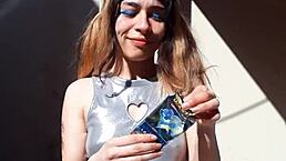 Bonneyuwu Shows Off Her Cute Blonde Teen Body In Outdoor Cosplay With Lipstick!