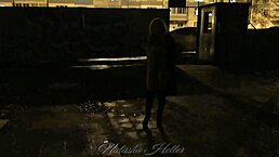 why go on this autumn naked walk flashing big tits and blonde pussy outdoors?  