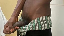 busting a nut with huge big black cock in outdoor public bathroom toilet