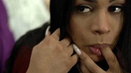 Big Boobed Shemale Eva Maxim Bent Over Punching Depths of Vagina with Monster Cock in Doggystyle