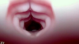 emelie takes her bad dragon toy for a quick anal creampie session with close-up sounds and monster cock action  