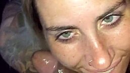 Whoa, check out this sexy blonde girlfriend with big tits getting sloppy blowjob and fucked hard in dorm! 😏🍑