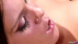 big natural bouncing boobs cougar wife seduces stranger boy for cheating fuck in doggystyle and cowgirl riding while husband is away, leading to rough cum on tits orgasm