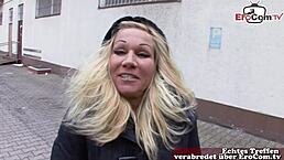 I got persuaded as a German milf from the street to have sex for cash in public