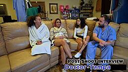 Dr Tampa Conducts Aria Nicole's Yearly Physical with Shaved Pussy and Small Tits Examined