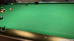 Pool Game Turns into Slutty Blowjob with Cumshot and Facial in Public Toilet