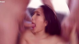 Dap and squirt with May Thai in 4on1 atm action, gapefarts, gapes, squirt, creampie swallow, cum in mouth gio1879?