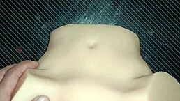 I debut candy in missionary position with close-up pussy fucking and creampie on the desk.