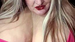 Watch Susi Flaunt Huge Boobs in Red Dress While Sucking and Fucking BBC Toy!